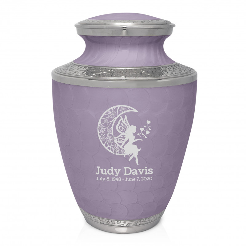 Fairy In the Moon Cremation Urn - Regal Purple