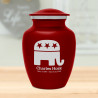 Republican Elephant Sharing Urn - Ruby Red