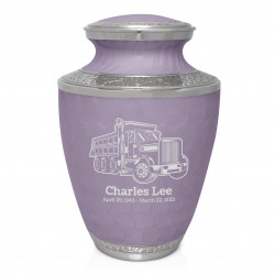 Dumping Truck Cremation Urn - Regal Purple