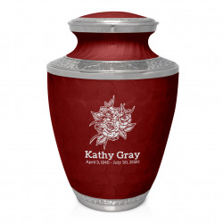 Rose Buds Cremation Urn - Rose Red