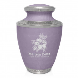 Hibiscus Flower Cremation Urn - Regal Purple