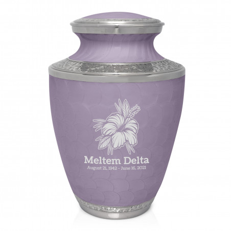 Hibiscus Flower Cremation Urn - Regal Purple