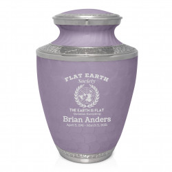 Flat Earth Society Cremation Urn - Regal Purple
