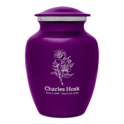 Rose Sharing Urn - Purple Luster