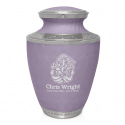 Mushrooms Hands Cremation Urn - Regal Purple