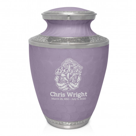 Mushrooms Hands Cremation Urn - Regal Purple
