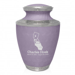 California Landscape Cremation Urn - Regal Purple