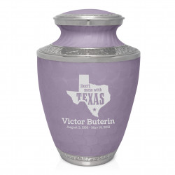 Don't Mess with Texas Cremation Urn - Regal Purple