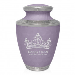 Princess Tiara Cremation Urn - Regal Purple