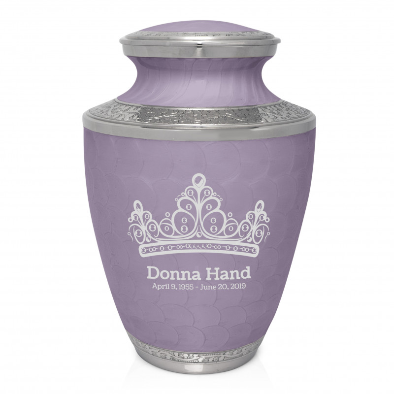 Princess Tiara Cremation Urn - Regal Purple