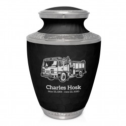 Firetruck Cremation Urn - Ebony Black