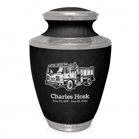 Firetruck Cremation Urn - Ebony Black