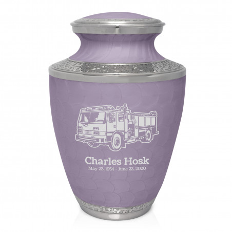 Firetruck Cremation Urn - Regal Purple