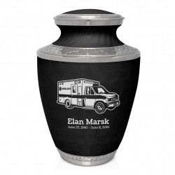 Ambulance Cremation Urn - Ebony Black
