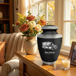Ambulance Cremation Urn - Ebony Black
