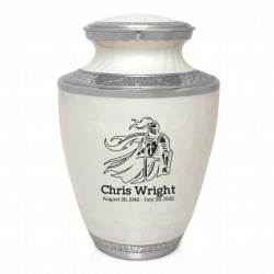 Knight Cremation Urn - Radiant White