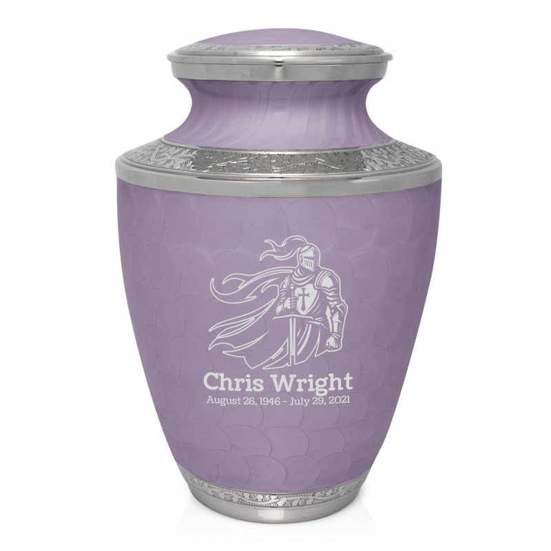Knight Cremation Urn - Regal Purple