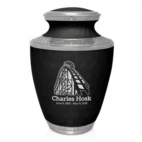 Rollercoaster Cremation Urn - Ebony Black