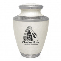 Rollercoaster Cremation Urn - Radiant White
