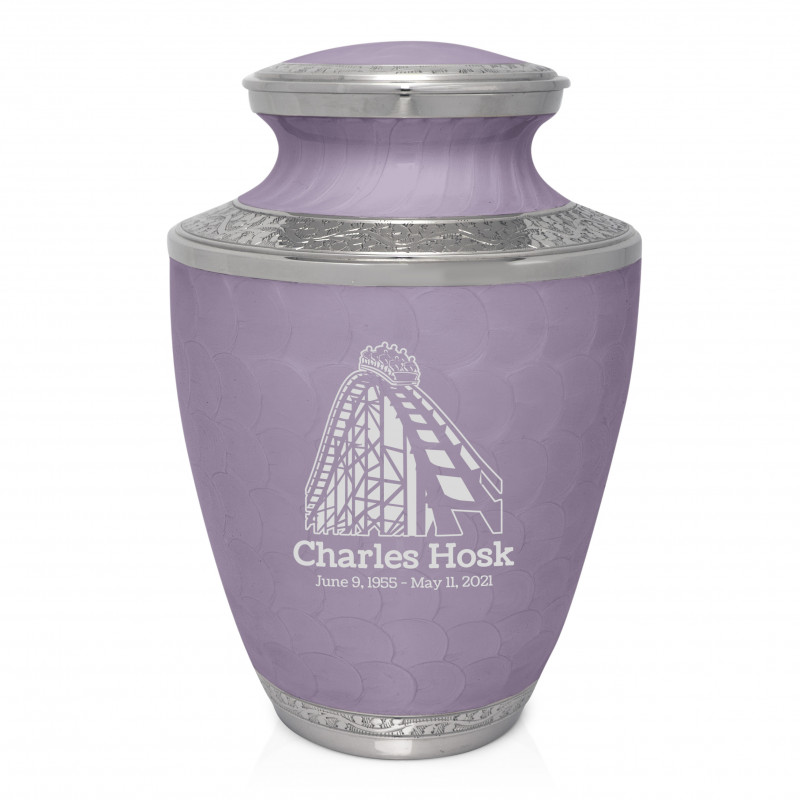 Rollercoaster Cremation Urn - Regal Purple