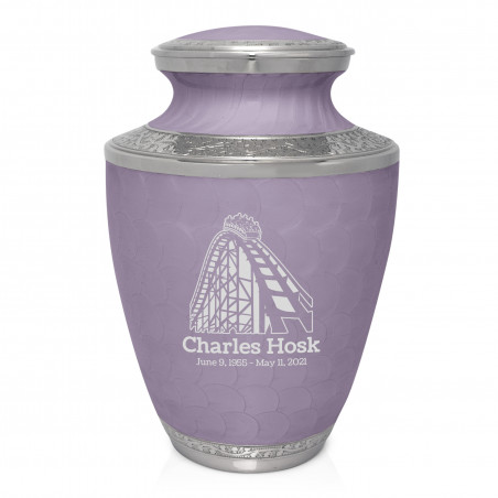 Rollercoaster Cremation Urn - Regal Purple