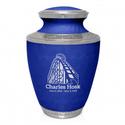 Rollercoaster Cremation Urn - Royal Blue