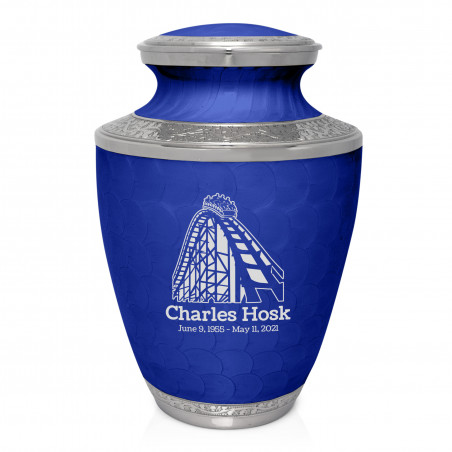 Rollercoaster Cremation Urn - Royal Blue