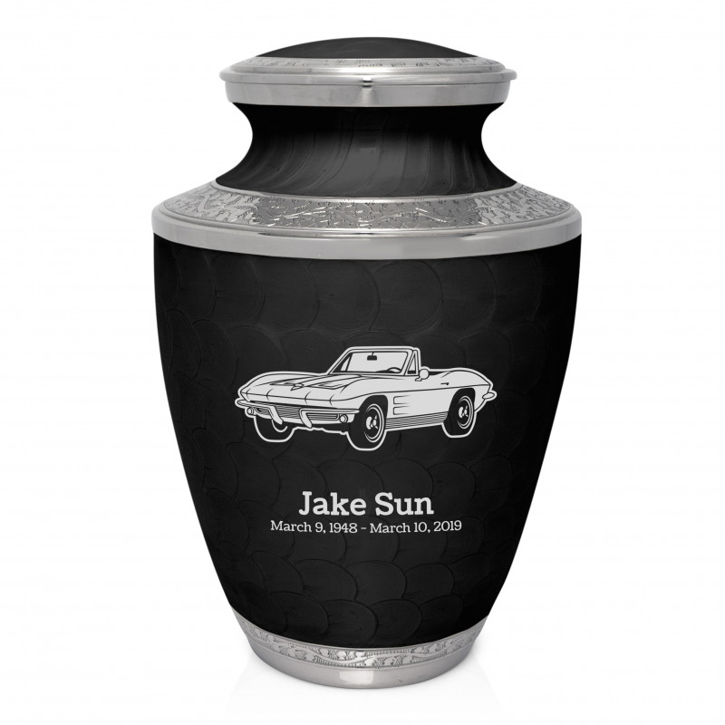 Convertible Cremation Urn - Ebony Black