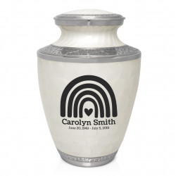 Rainbow Cremation Urn - Radiant White