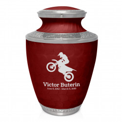 Dirt Bike Cremation Urn - Rose Red