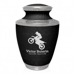 Dirt Bike Cremation Urn - Ebony Black