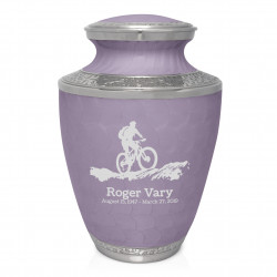 Mountain Bike Cremation Urn - Regal Purple