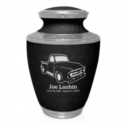 Classic Stepside Truck Cremation Urn - Ebony Black