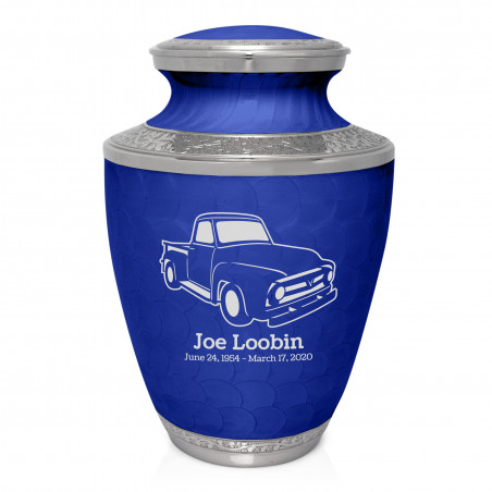Classic Stepside Truck Cremation Urn - Royal Blue