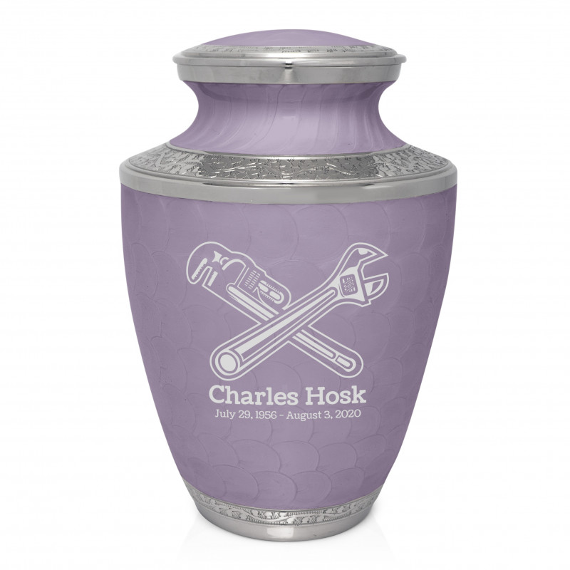 Plumber Cremation Urn - Regal Purple