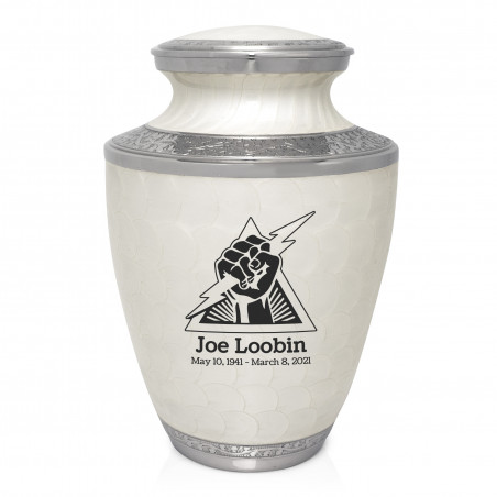 Electrician Cremation Urn - Radiant White