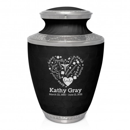 Nurse Cremation Urn - Ebony Black