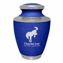 Bronco Cremation Urn - Royal Blue
