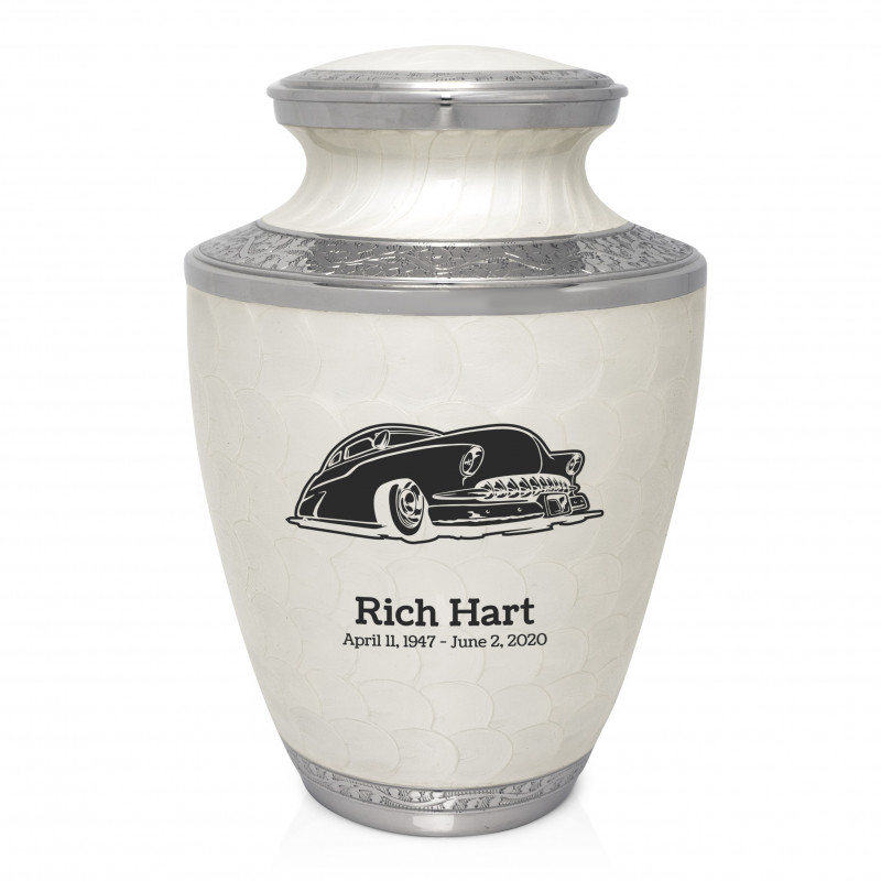 Classic Car VII Cremation Urn - Radiant White
