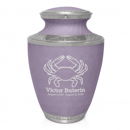 Crab Cremation Urn - Regal Purple