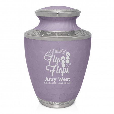 Flip Flops Cremation Urn - Regal Purple