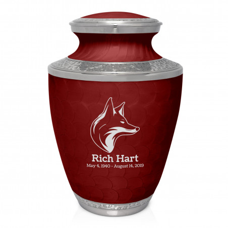 Fox I Cremation Urn - Rose Red