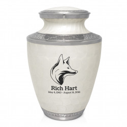 Fox I Cremation Urn - Radiant White
