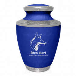 Fox I Cremation Urn - Royal Blue