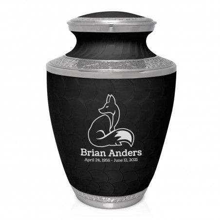 Fox II Cremation Urn - Ebony Black