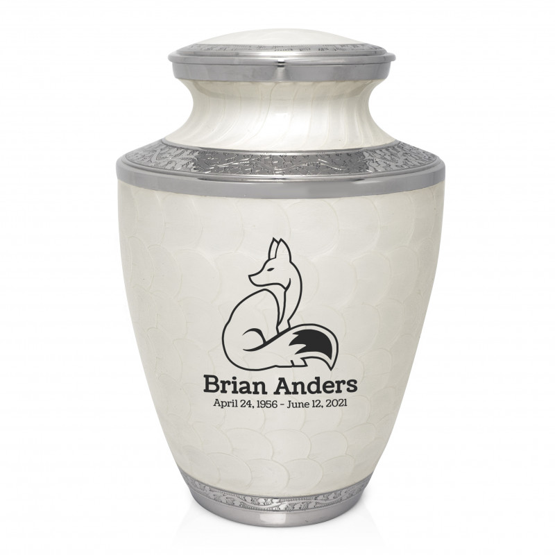 Fox II Cremation Urn - Radiant White