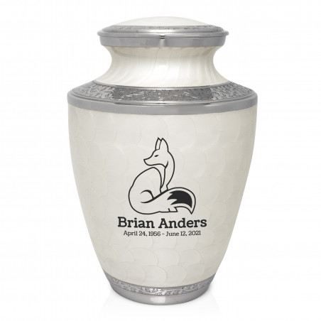 Fox II Cremation Urn - Radiant White