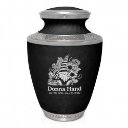 Garden Gnome Cremation Urn - Ebony Black