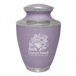 Garden Gnome Cremation Urn - Regal Purple