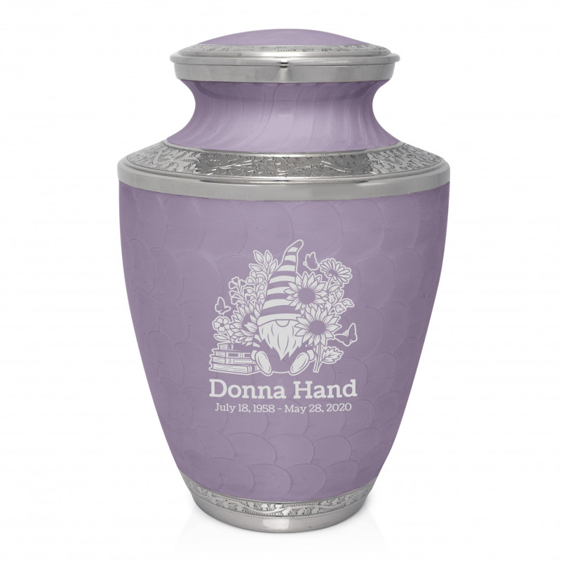 Garden Gnome Cremation Urn - Regal Purple